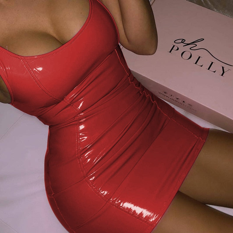 Sexy Latex Bodycon Dress